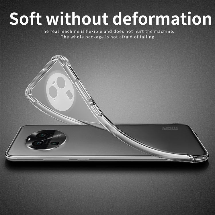 MOFI For Oppo Find X6 Transparent Soft TPU Protective Case Shockproof Phone Cover