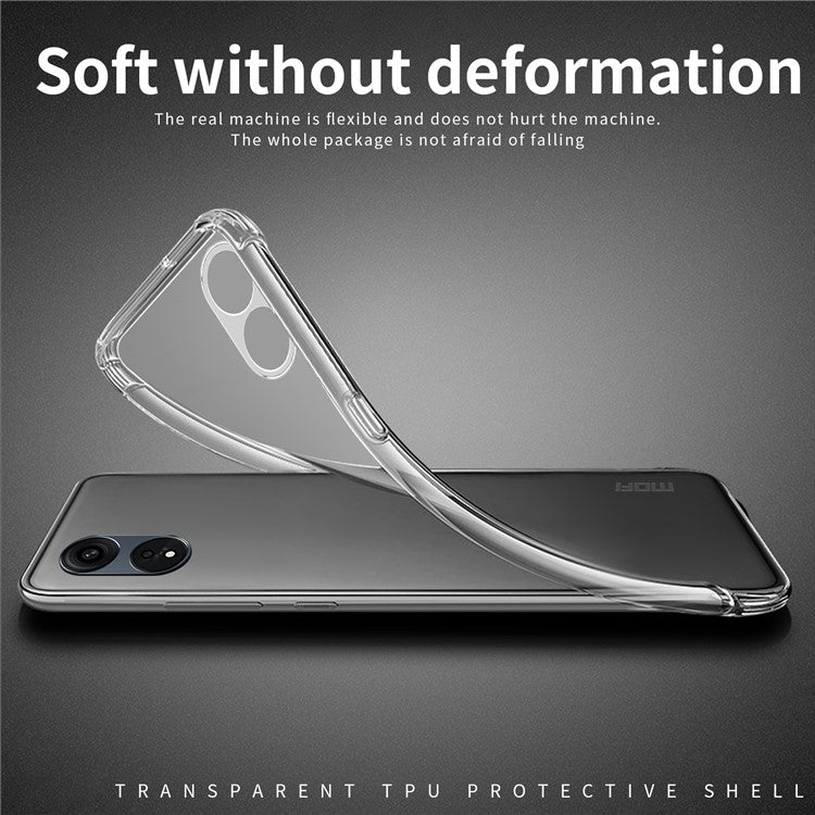 MOFI For Oppo A1 5G Transparent TPU Phone Case Anti-scratch Protective Phone Cover