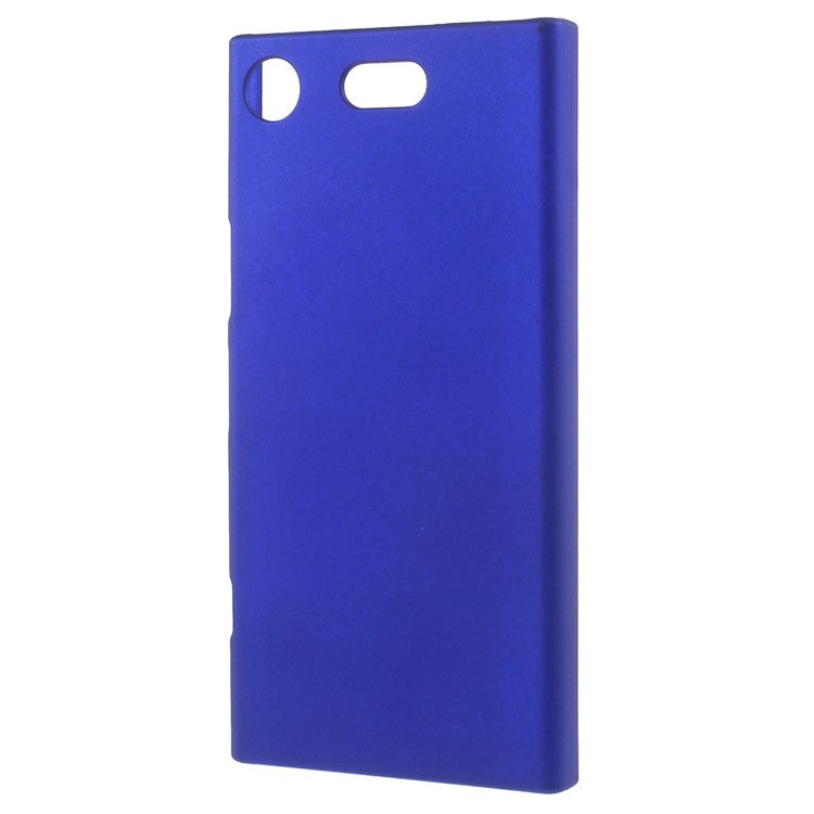 Rubberized PC Hard Cell Phone Cover for Sony Xperia XZ1 Compact - Dark Blue