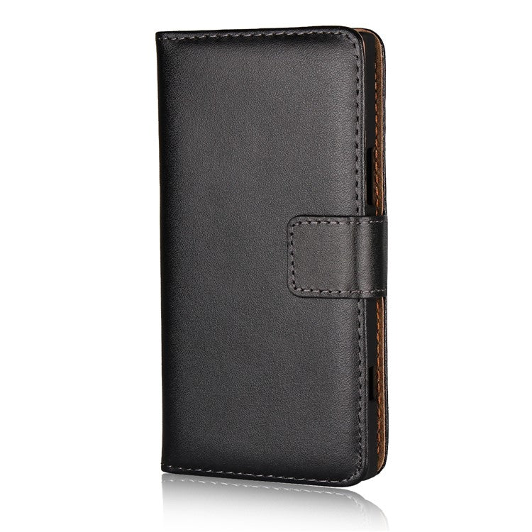 Wallet Stand Split Leather Case for Sony Xperia XZ1 Compact - Black