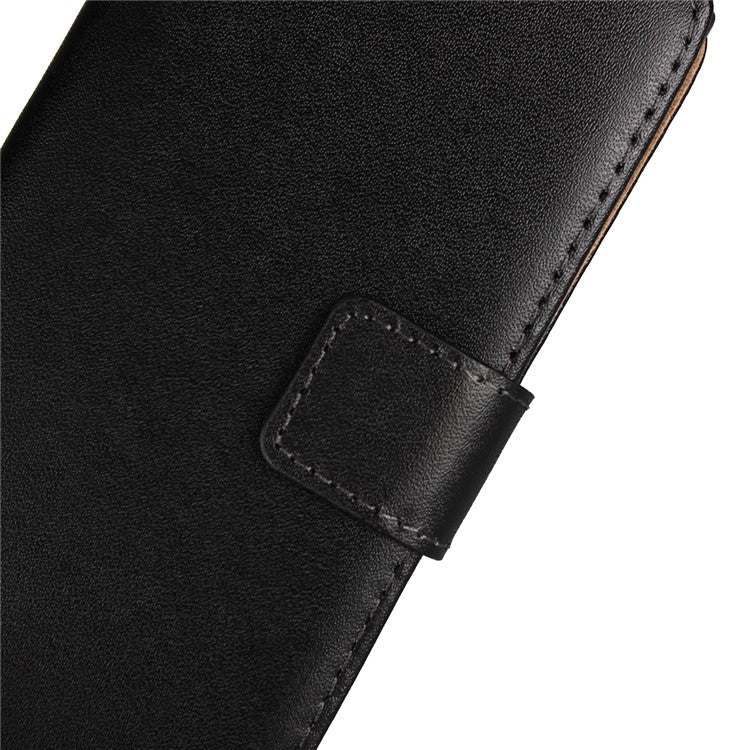 Wallet Stand Split Leather Case for Sony Xperia XZ1 Compact - Black