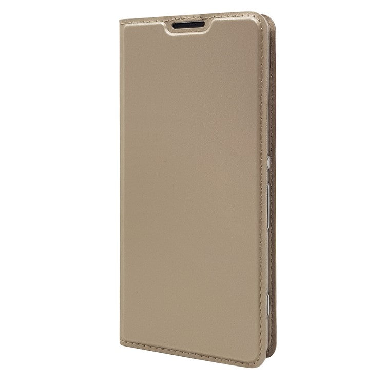 Magnetic Leather Card Holder Shell for Sony Xperia XA / XA Dual - Gold