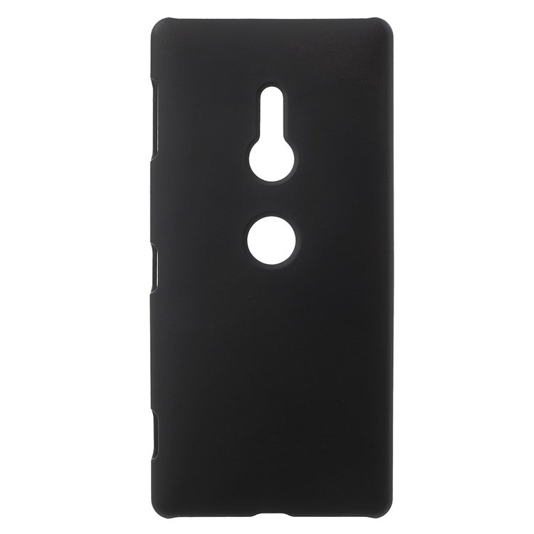 Rubberized Hard Plastic Case for Sony Xperia XZ2 - Black