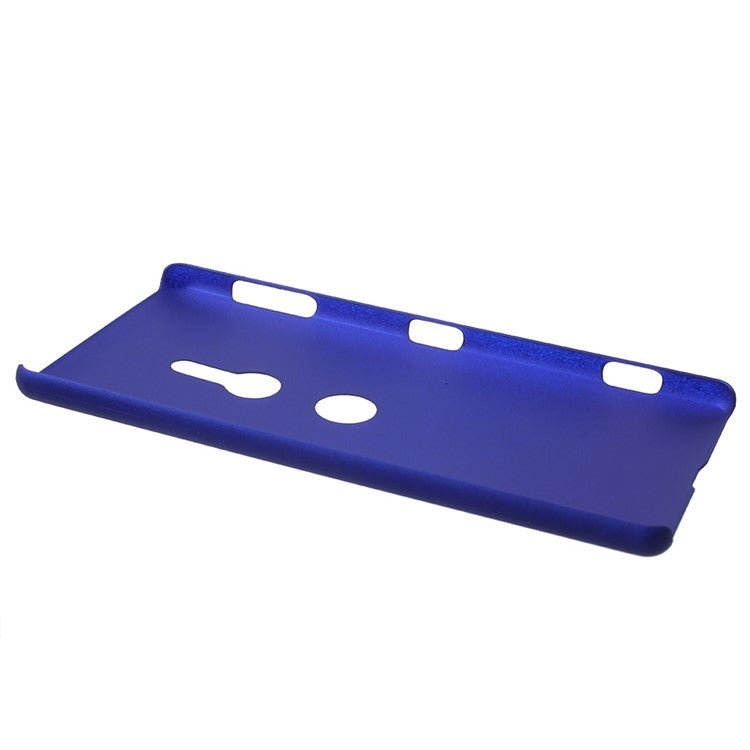 For Sony Xperia XZ2 Rubberized Hard Plastic Featherweight Case - Dark Blue