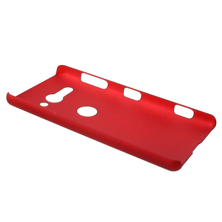 Rubberized Hard Plastic Phone Case for Sony Xperia XZ2 Compact - Red