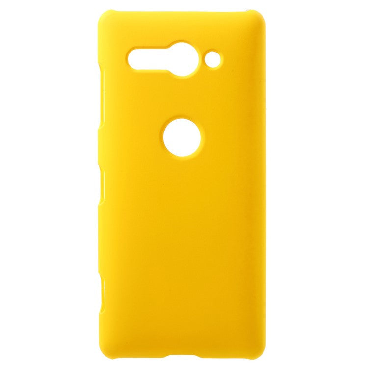 For Sony Xperia XZ2 Compact Rubberized Hard PC Cellphone Cover Shell - Yellow
