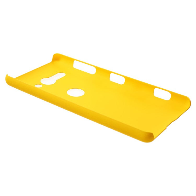 For Sony Xperia XZ2 Compact Rubberized Hard PC Cellphone Cover Shell - Yellow
