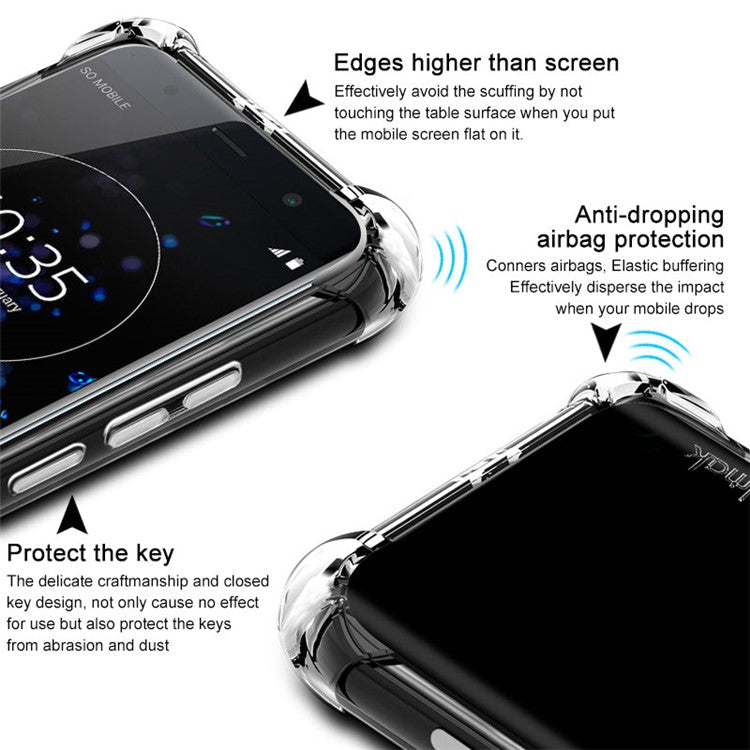 IMAK Skin Feel Anti-drop TPU Shell Case for Sony Xperia XZ3 - Transparent