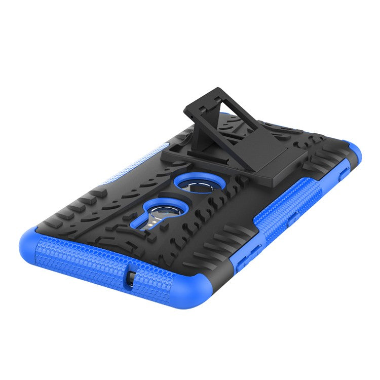 Cool Tyre Hybrid PC + TPU Kickstand Mobile Cover for Sony Xperia XZ3 - Blue