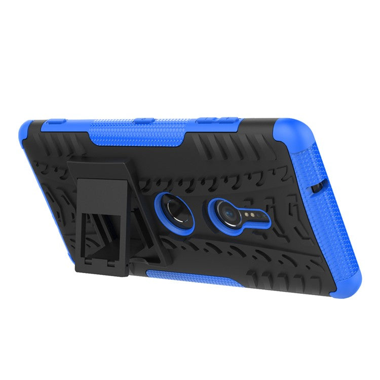 Cool Tyre Hybrid PC + TPU Kickstand Mobile Cover for Sony Xperia XZ3 - Blue