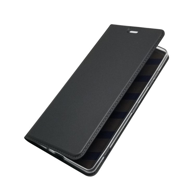 Auto-absorbed Stand Leather Case with Card Slot for Sony Xperia XZ3 - Black