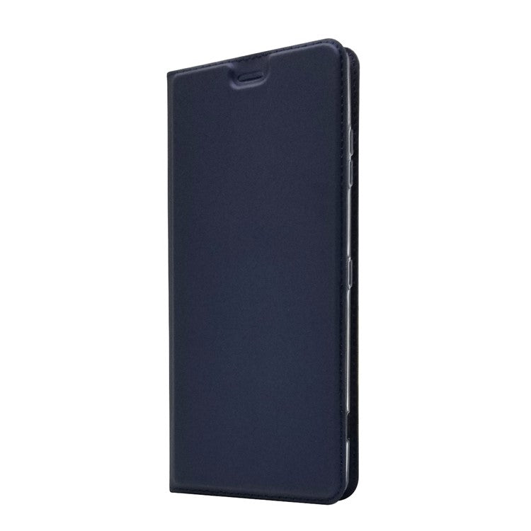 Auto-absorbed Stand Leather Casing with Card Holder for Sony Xperia XZ3 - Blue