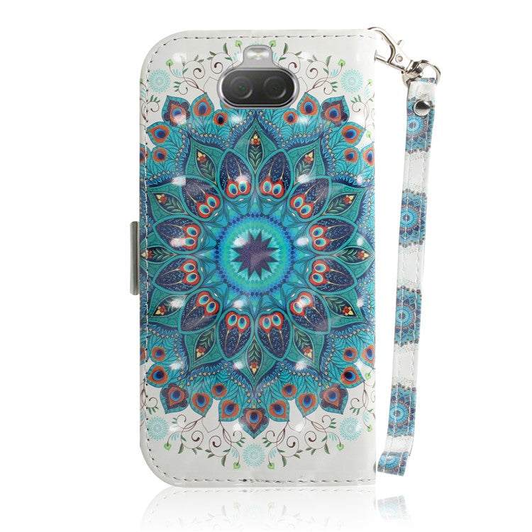Pattern Printing PU Leather Wallet Cover with Stand for Sony Xperia 10 - Mandala Flower