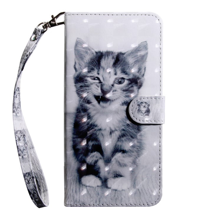 Light Spot Decor Patterned Wallet Leather Stand Case for Sony Xperia L3 - Lovely Cat