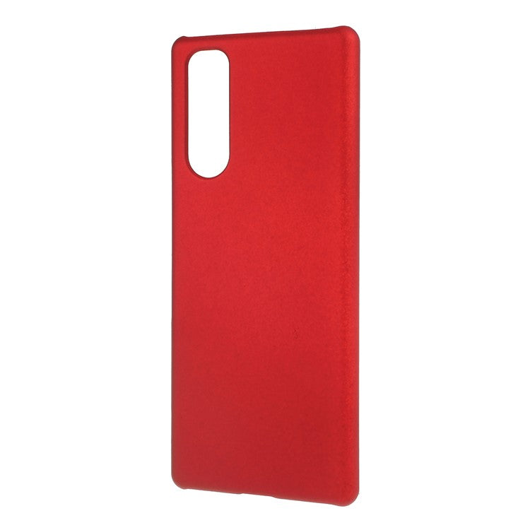 Rubberized Hard PC Case for Sony Xperia 5 - Red