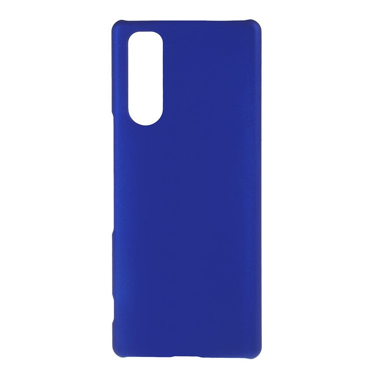 Rubberized Hard PC Case for Sony Xperia 5 - Dark Blue