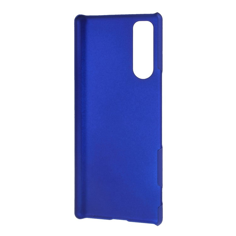 Rubberized Hard PC Case for Sony Xperia 5 - Dark Blue