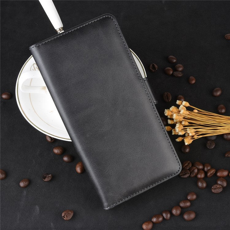 Magnet Adsorption PU Leather Wallet Phone Case for Sony Xperia L3 - Black