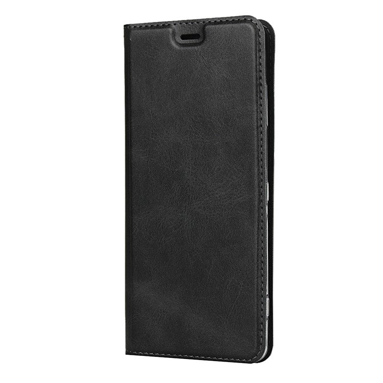 TPU+PU Leather Casing with Lanyard for Sony Xperia XZ3 - Black