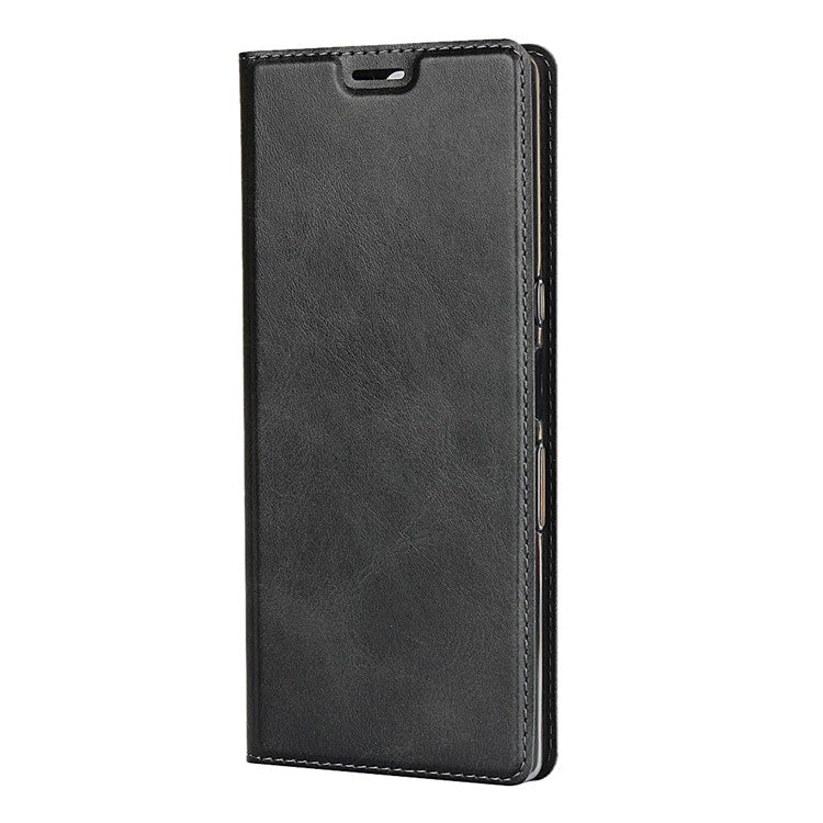 Leather Card Holder Case with Stand for Sony Xperia 10 Plus - Black