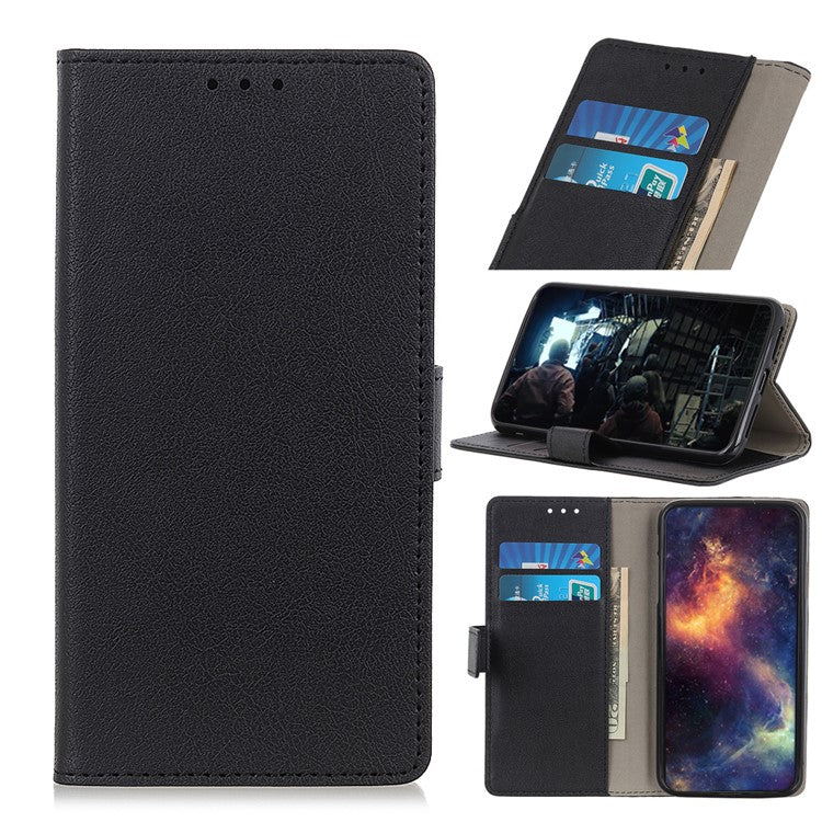Wallet Stand PU Leather Phone Protector Case for Sony Xperia 10 II - Black