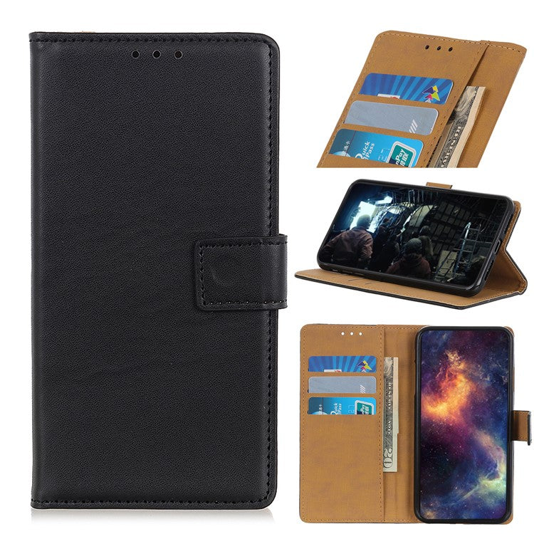 Wallet Stand PU Leather Flip Cover Case for Sony Xperia 10 II - Black