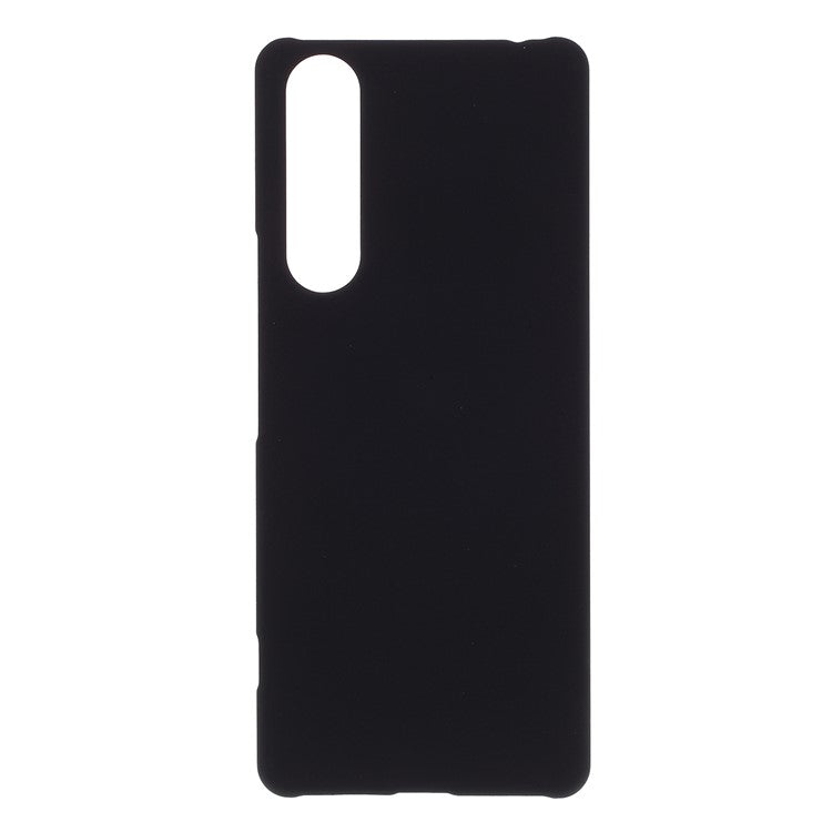 Rubberized Hard PC Case Protective Cell Phone Covering for Sony Xperia 1 II - Black