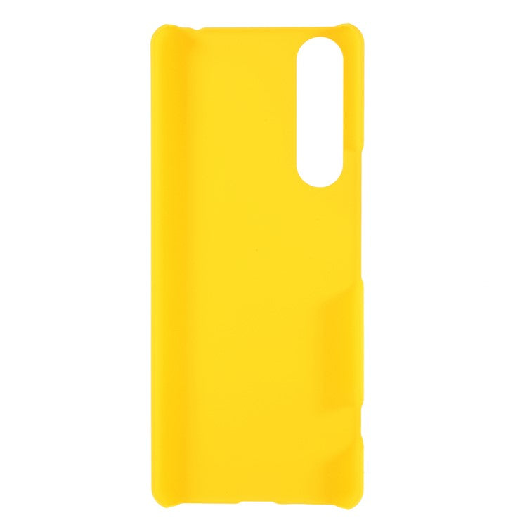 Rubberized Hard PC Case Protective Cell Phone Covering for Sony Xperia 1 II - Yellow