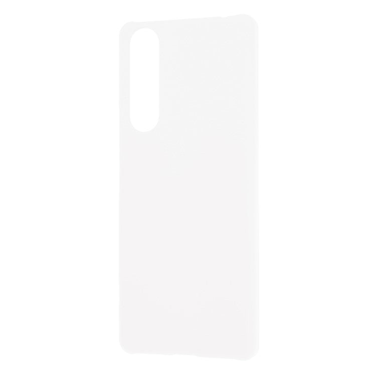 Rubberized Hard PC Case Protective Cell Phone Covering for Sony Xperia 1 II - White