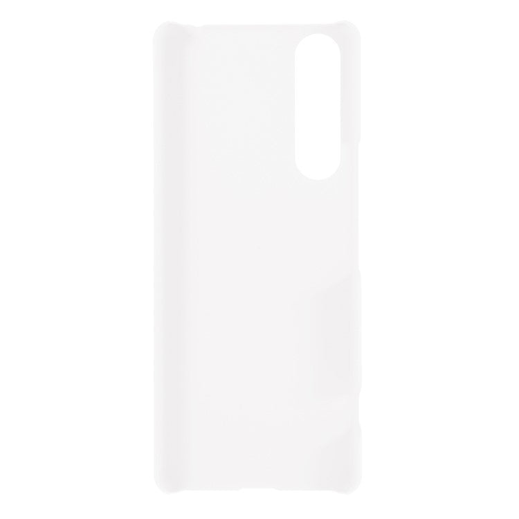 Rubberized Hard PC Case Protective Cell Phone Covering for Sony Xperia 1 II - White