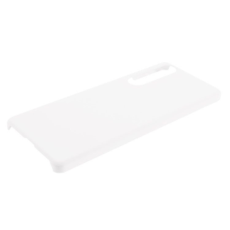 Rubberized Hard PC Case Protective Cell Phone Covering for Sony Xperia 1 II - White
