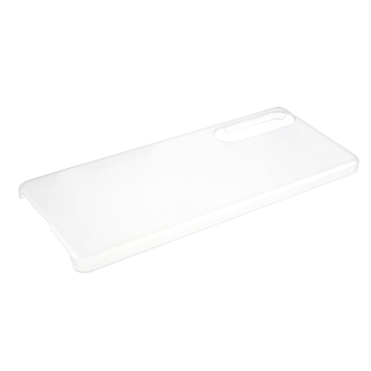 Rubberized Hard PC Case Protective Cell Phone Covering for Sony Xperia 1 II - Transparent