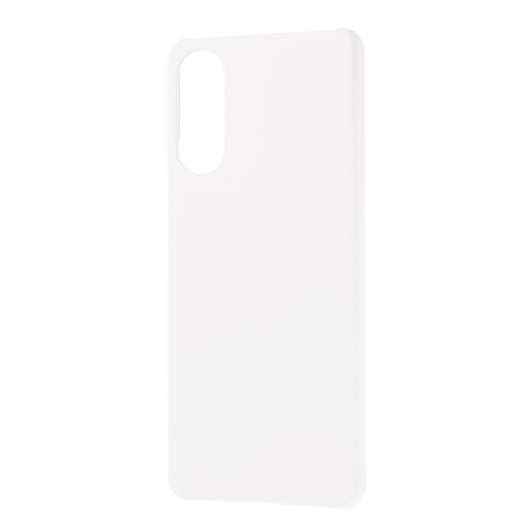 Rubberized Hard PC Case Protective Cell Phone Covering for Sony Xperia 10 II - White