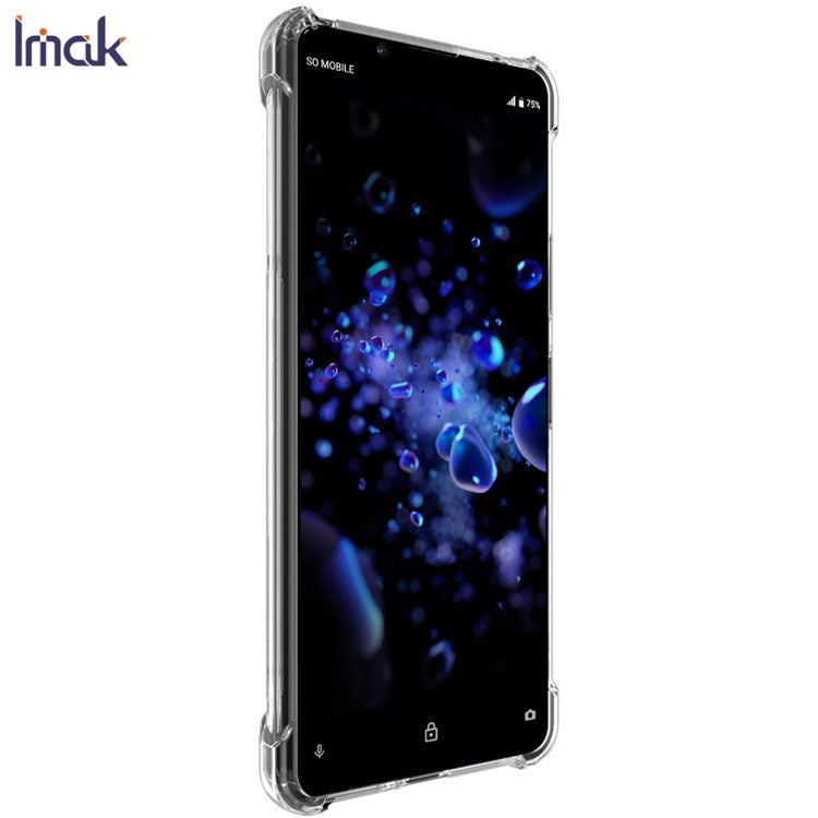 IMAK Silky Anti-drop TPU Soft Shell Case + Screen Protector Film for Sony Xperia 10 II - Transparent