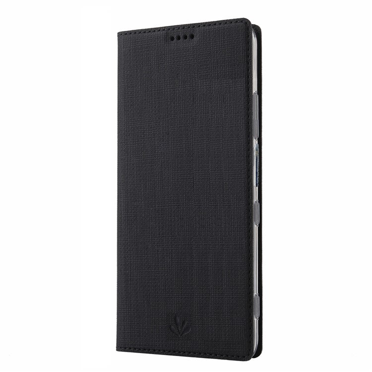 VILI DMX Cross Texture Auto-absorbed Leather Cover for Sony Xperia 10 II - Black
