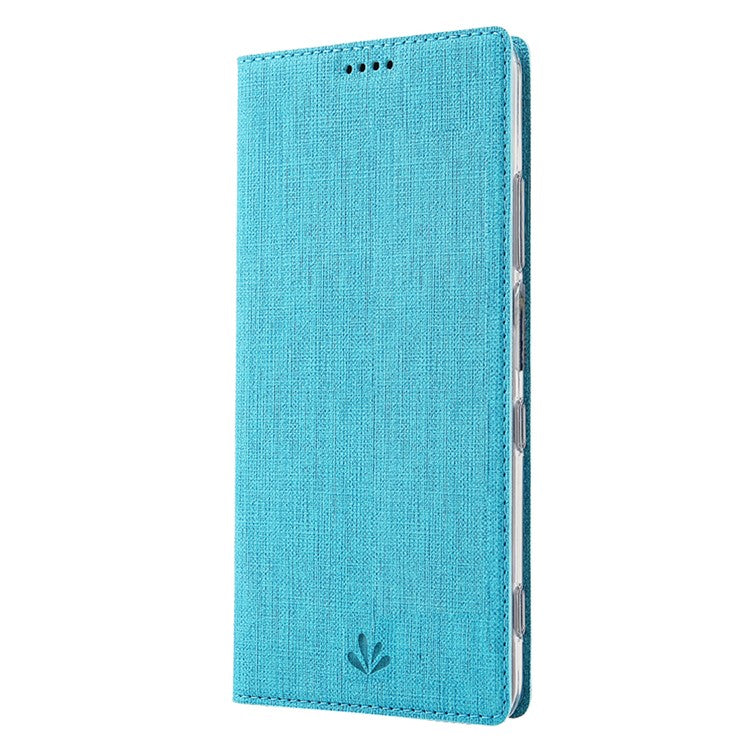 VILI DMX Cross Texture Auto-absorbed Leather Cover for Sony Xperia 10 II - Blue