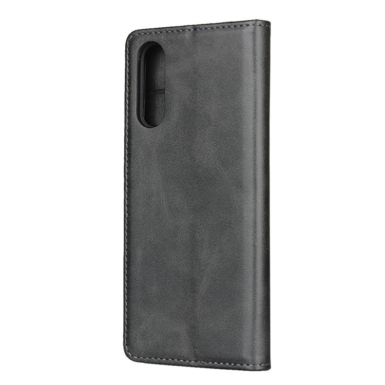 Auto-absorbed Leather Wallet Case for Sony Xperia 10 II - Black