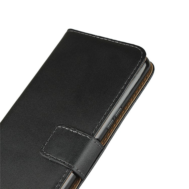 Genuine Leather Phone Shell Cover with Folio Flip Wallet Foldable Stand for Sony Xperia 10 II