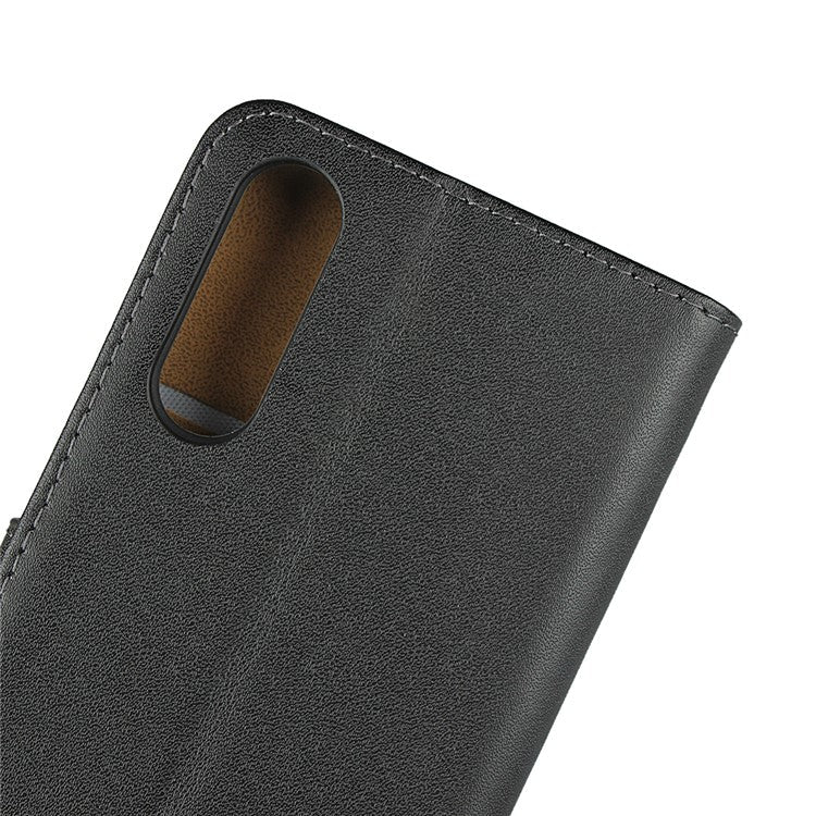 Genuine Leather Phone Shell Cover with Folio Flip Wallet Foldable Stand for Sony Xperia 10 II