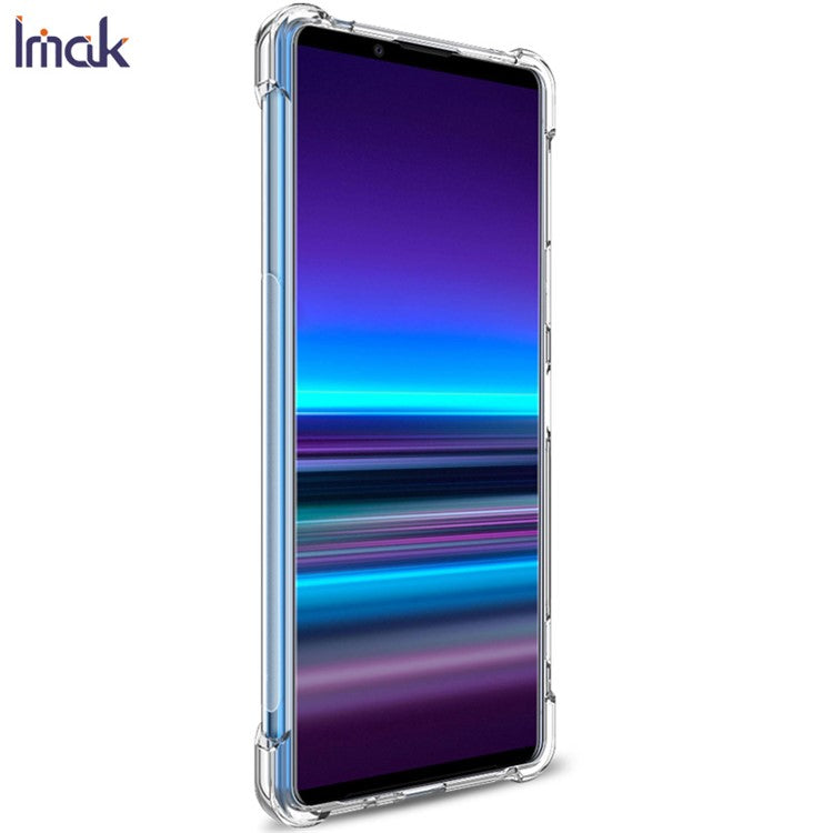 IMAK Silky Anti-drop TPU Soft Shell Cover + Screen Film for Sony Xperia 1 II - Transparent