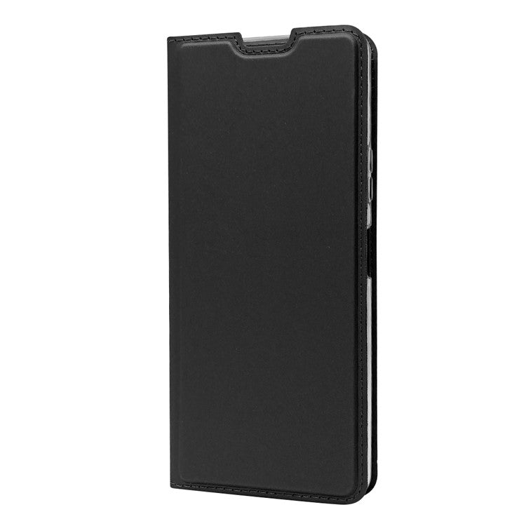 Magnetic Adsorption Stand Leather Card Holder Case for Sony Xperia 10 II - Black