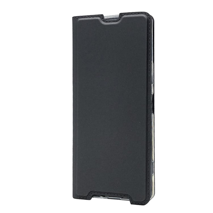 Magnetic Adsorption Leather Cover Card Holder Phone Case for Sony Xperia 1 II - Black