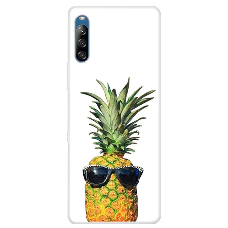 Pattern Printing Soft TPU Back Case for Sony Xperia L4 - Pineapple
