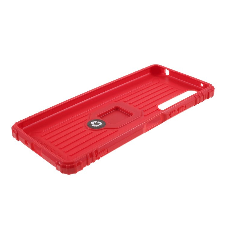 Finger Ring Kickstand TPU Mobile Phone Shell Case for Sony Xperia 1 II - Red