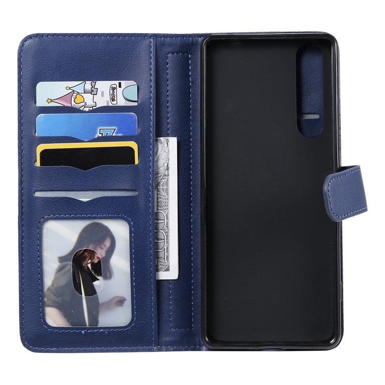 KT Multi-functional Series-1 10 Card Slots Wallet TPU+PU Leather Phone Shell for Sony Xperia 1 II - Blue