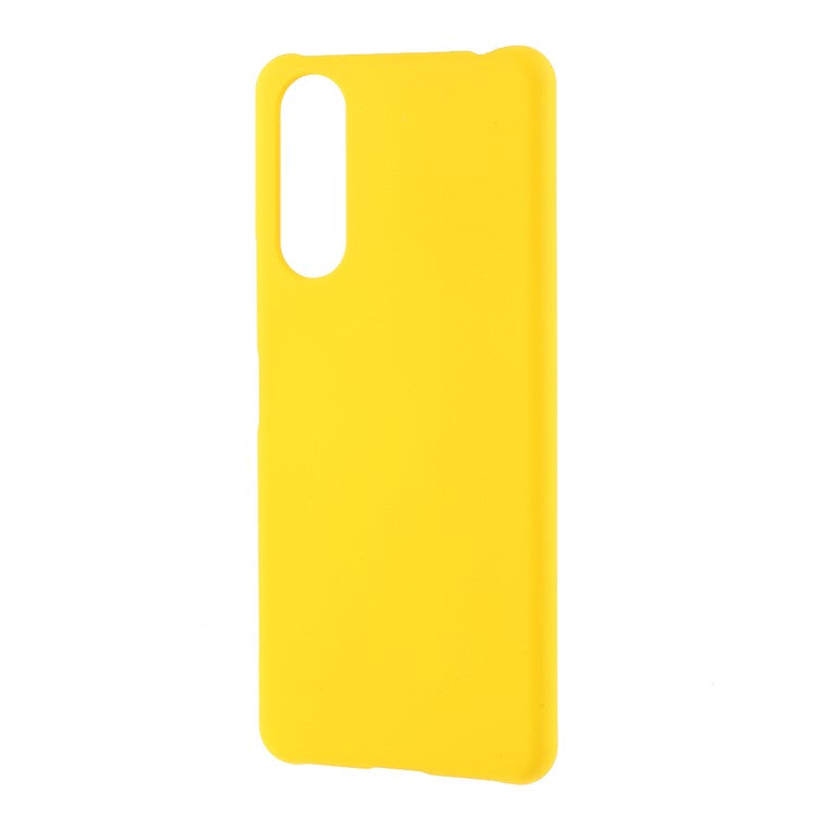 Rubberized Plastic Back Phone Shell for Sony Xperia 5 II - Yellow
