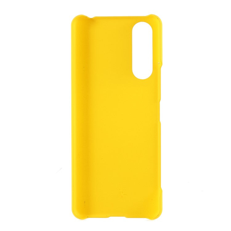 Rubberized Plastic Back Phone Shell for Sony Xperia 5 II - Yellow