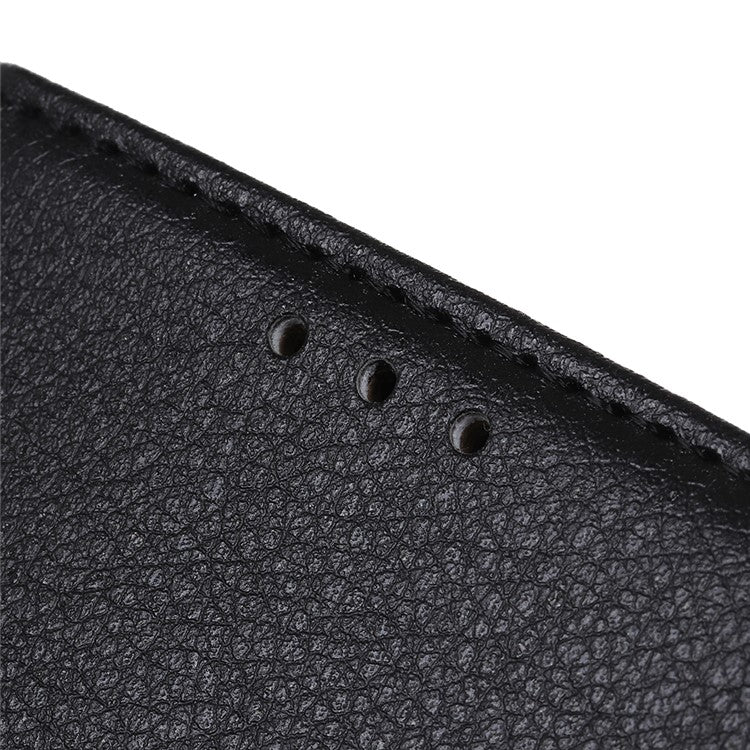 Litchi Texture Leather Mobile Phone Shell for Sony Xperia 5 II - Black