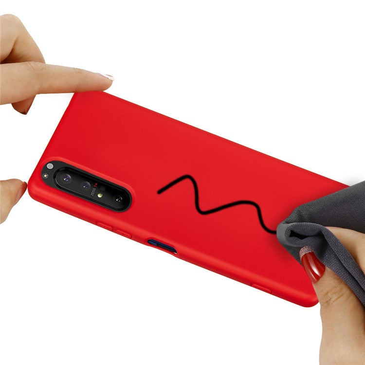 Liquid Silicone Phone Case for Sony Xperia 5 II - Red