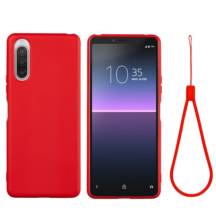 Liquid Silicone Phone Case for Sony Xperia 10 II - Red